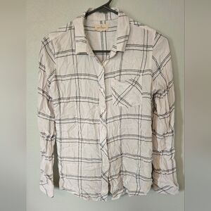 Thread and Supply White Flannel Shirt Size XS